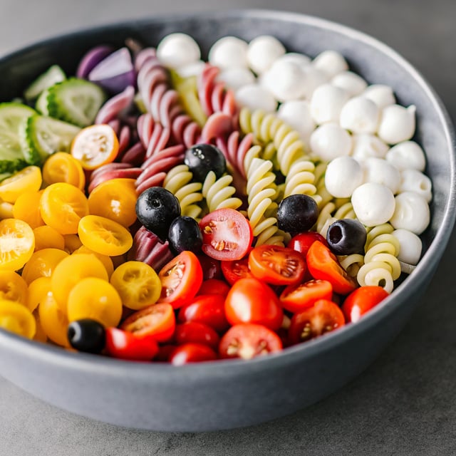 Rainbow Antipasto Pasta Salad