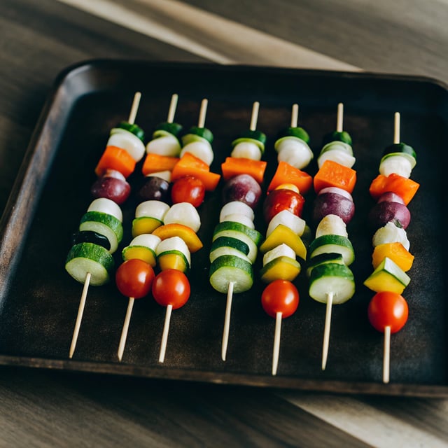 Rainbow Veggie Skewers