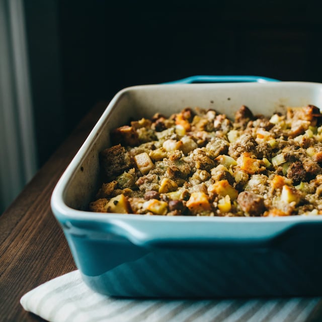 Roasted Butternut, Sausage & Fennel Stuffing