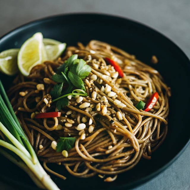 Saucy Thai Curried Peanut Noodles