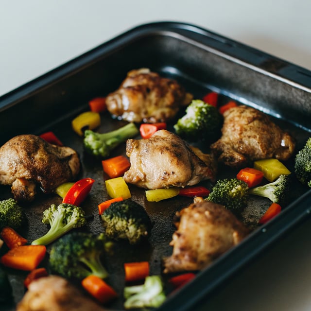 Sheet Pan Chicken and Veggie "Stir Fry"