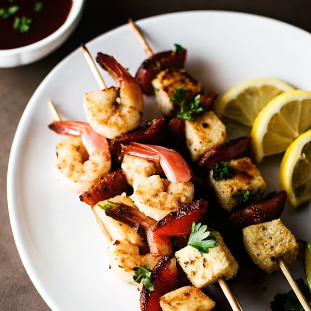 Shrimp Scampi Skewers