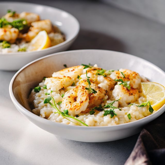 Shrimp Scampi with Parmesan Riotto