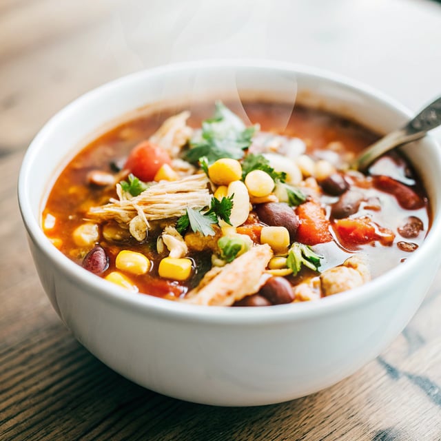 Slow Cooker Chicken Enchilada Soup