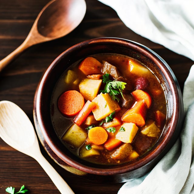 Slow Cooker Root Vegetable Stew