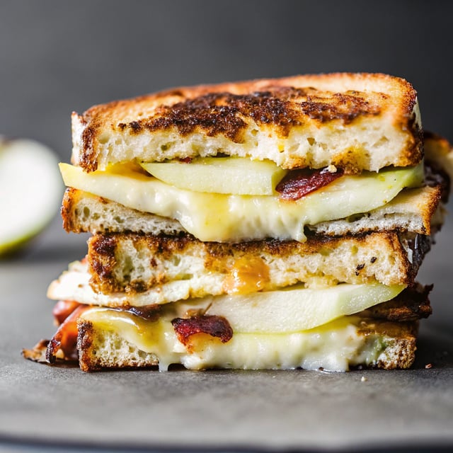 Smoked Gouda Grilled Cheese with Apples and Bacon