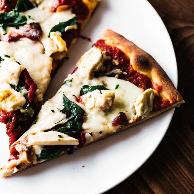 Spinach Artichoke Chicken Pizza