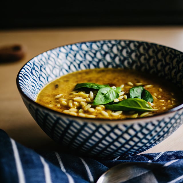 Spinach & Lemon Soup with Orzo