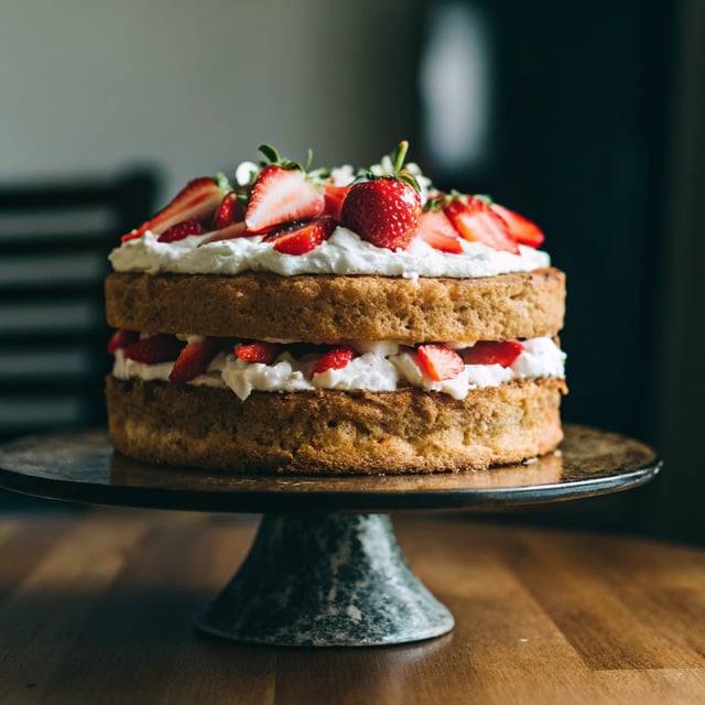 Strawberries & Cream Cake