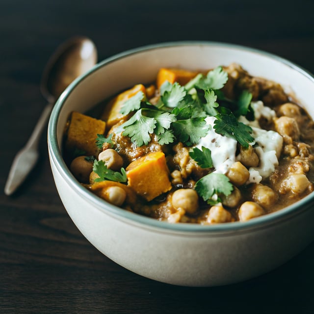 Sweet Potato Chickpea Coconut Curry