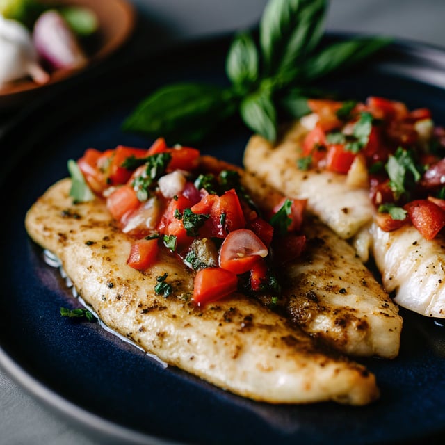 Tilapia with Tomato-Herb Pan Sauce