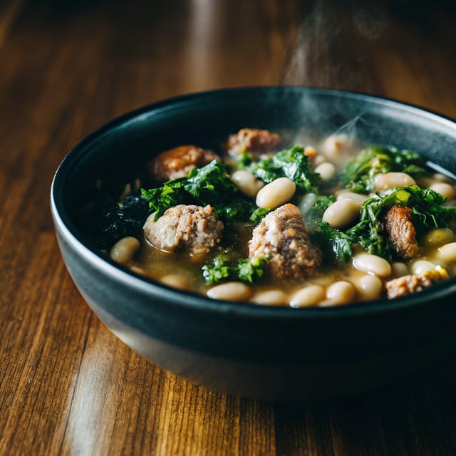 Tuscan White Bean, Sausage and Kale Soup