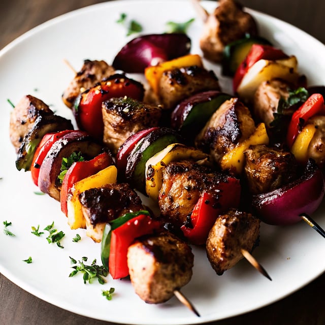 Za'atar Chicken and Veggie Kabobs