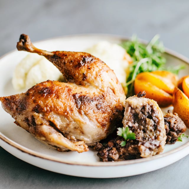 Partridge, haggis, neeps and tatties