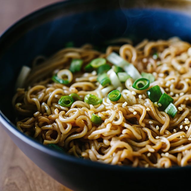 15 Minute Garlic Butter Ramen Noodles.