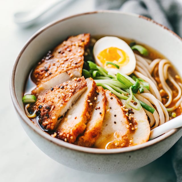 30 Minute Spicy Miso Chicken Katsu Ramen