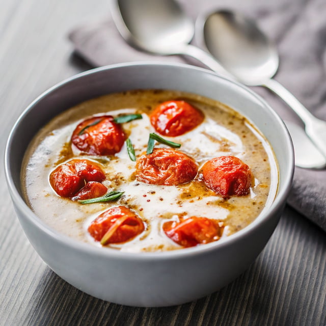6 Ingredient Creamy Roasted Tomato Soup
