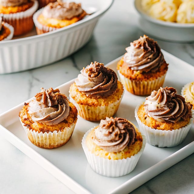 Angel Food Cupcakes with Chocolate Whipped Coconut Frosting + Crispy Phyllo Nest.