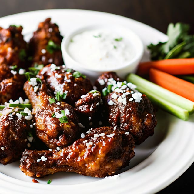 Baked Garlic Parmesan Buffalo Chicken Wings