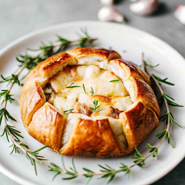 Baked Gruyère in Pastry with Rosemary and Garlic