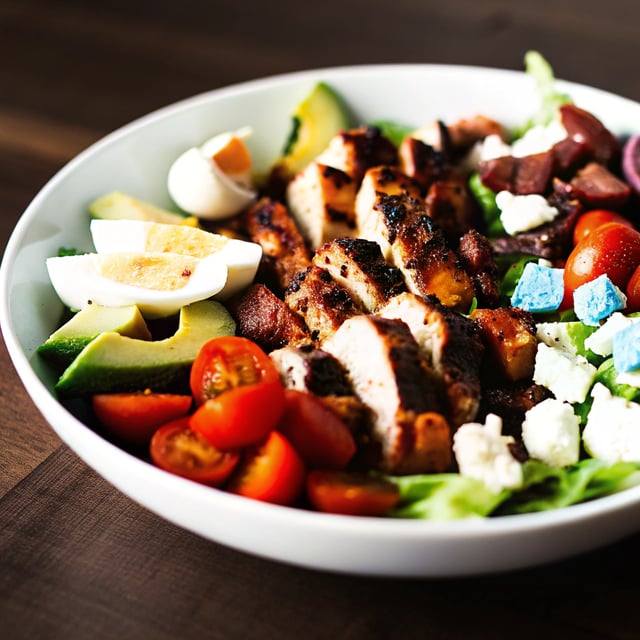 BBQ Chicken Cobb Salad with Avocado Ranch