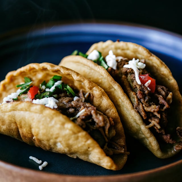 Birria Puffy Tacos.