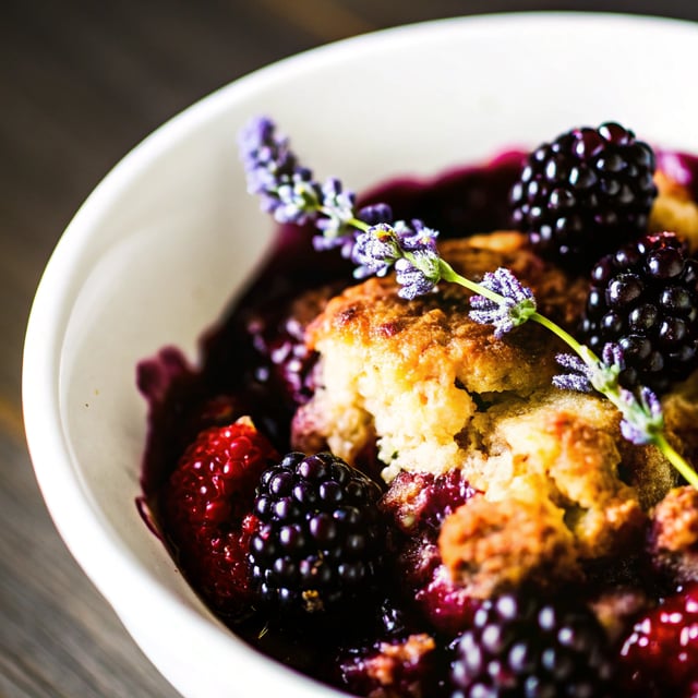 Blackberry Lavender Cobbler