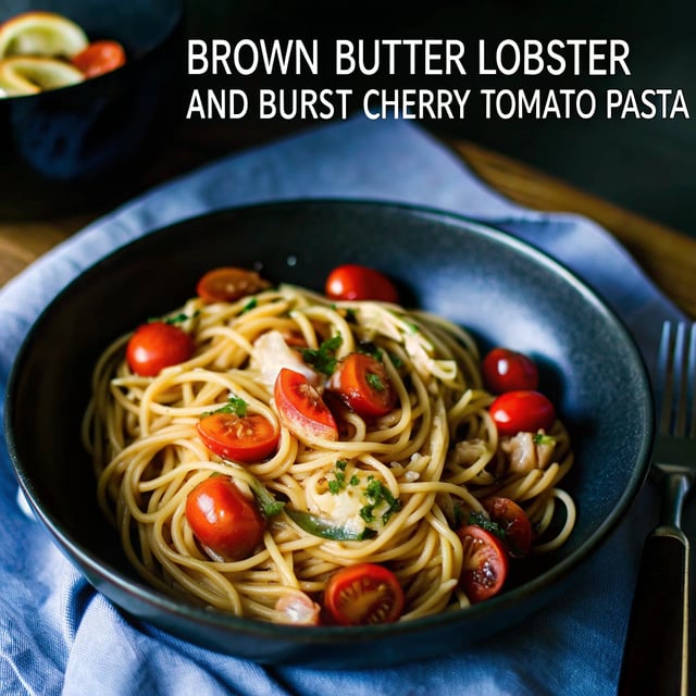Brown Butter Lobster and Burst Cherry Tomato Pasta