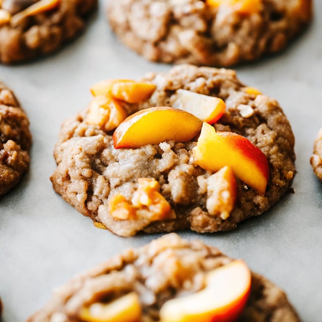 Brown Sugar Caramel Oatmeal Cookie Peach Crisp.