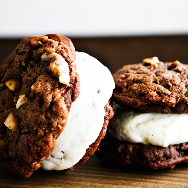 Brown Sugar Oatmeal Cookie, Cookie Dough Ice Cream Sandwiches