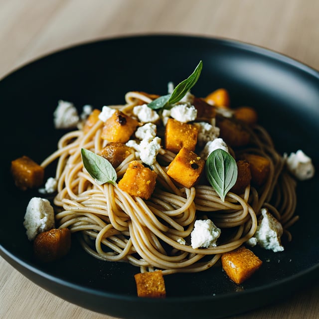 Butternut Squash Goat Cheese Pasta.