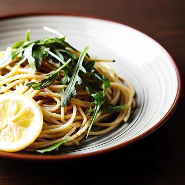 Cacio e Pepe with Arugula and Lemon