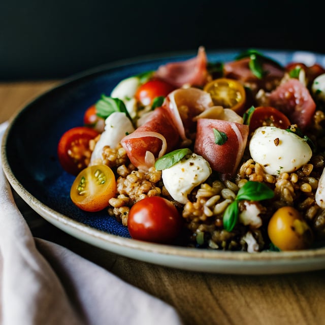 Caprese Prosciutto Farro Salad