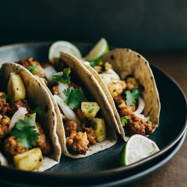 Cauliflower Al Pastor Tacos.