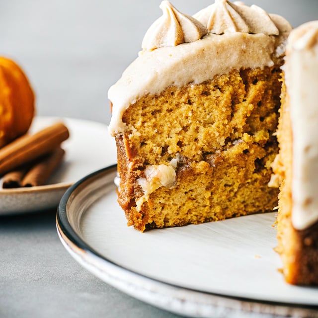 Chai Pumpkin Cake with Maple Browned Butter Frosting