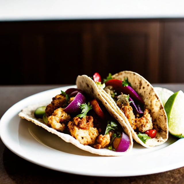 Chipotle Cauliflower Tacos with Creamy Jalapeño Verde