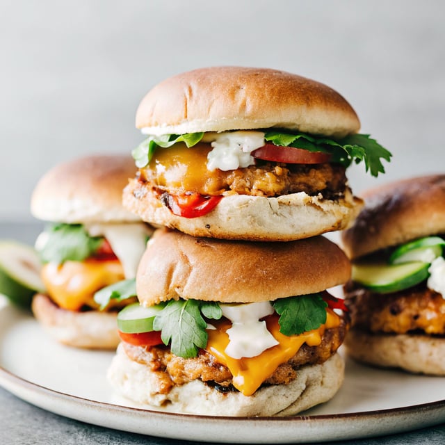 Chipotle Cheddar Chicken Burgers