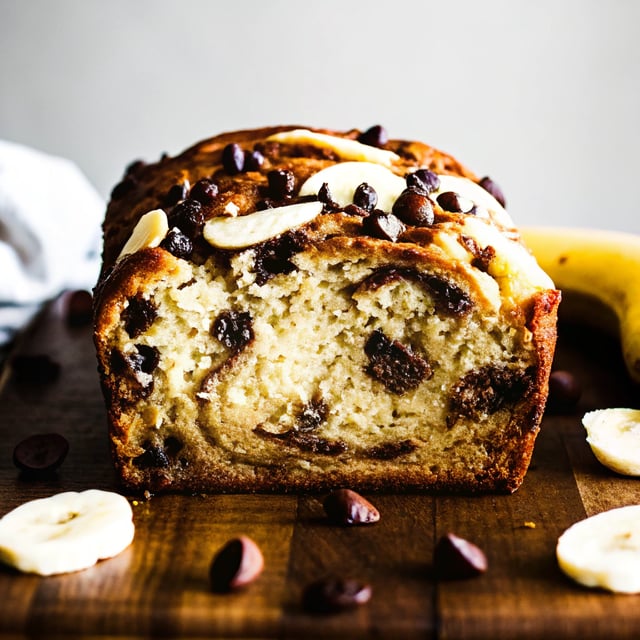Chocolate Chip Almond Butter Banana Bread.