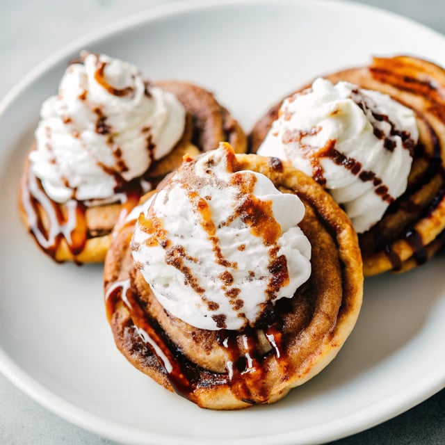 Chocolate Cinnamon Roll Pancakes