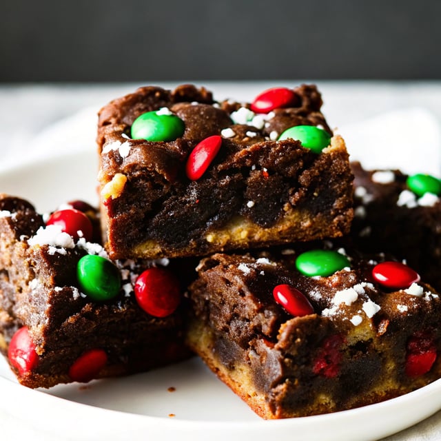 Christmas Chocolate Crunch Blondies