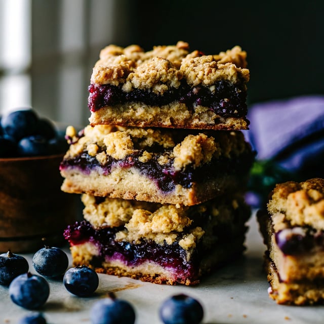 Cinnamon Sugar Blueberry Crumb Bars
