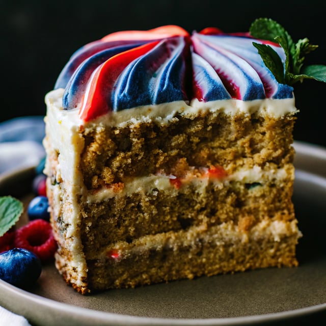 Coconut Carrot Cake with Jammy Swirled Buttercream