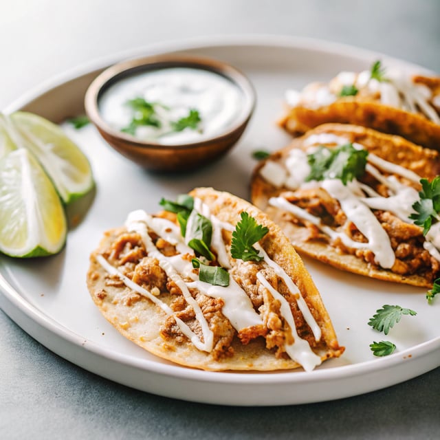 Cool Ranch Chicken Tostadadillas with Honey Lime Crema