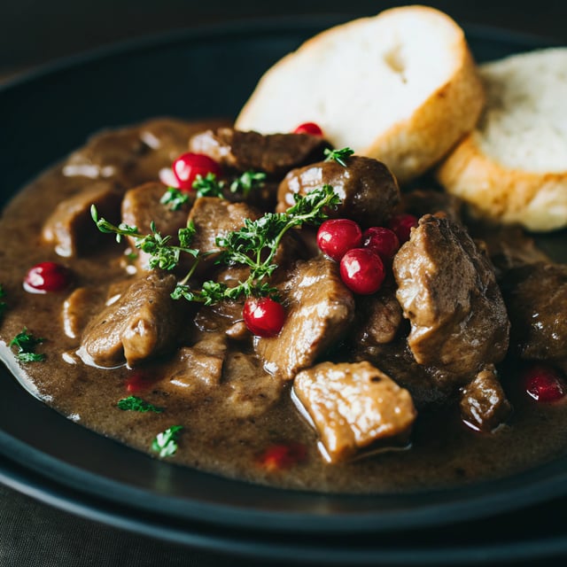 Cranberry Beef Bourguignon.