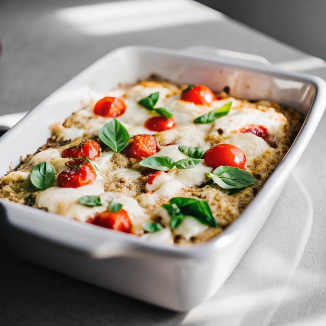 Creamy Caprese Quinoa Bake