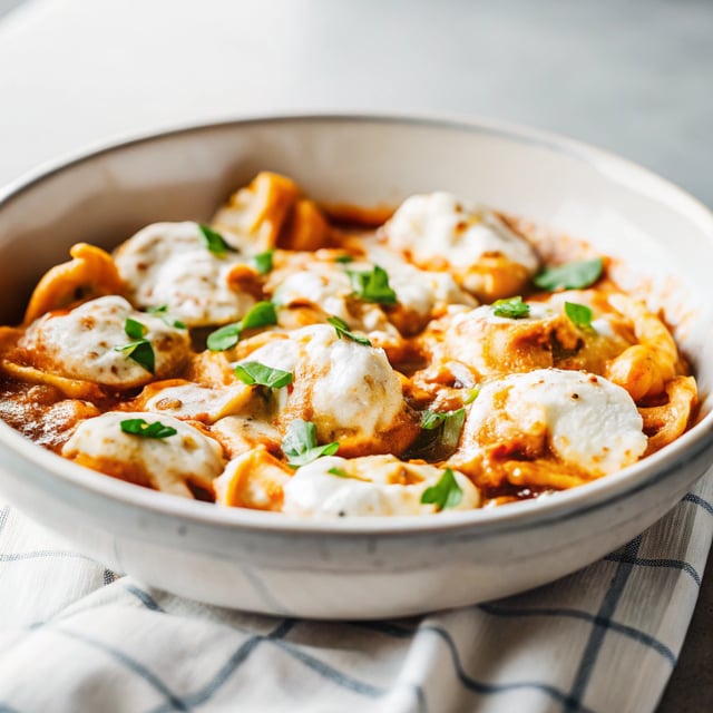 Creamy Roasted Red Pepper Tortellini
