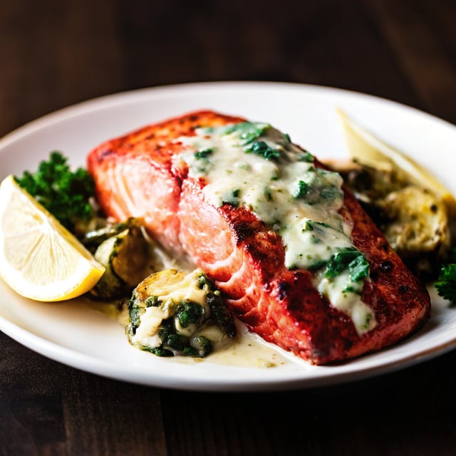 Creamy Spinach and Artichoke Salmon