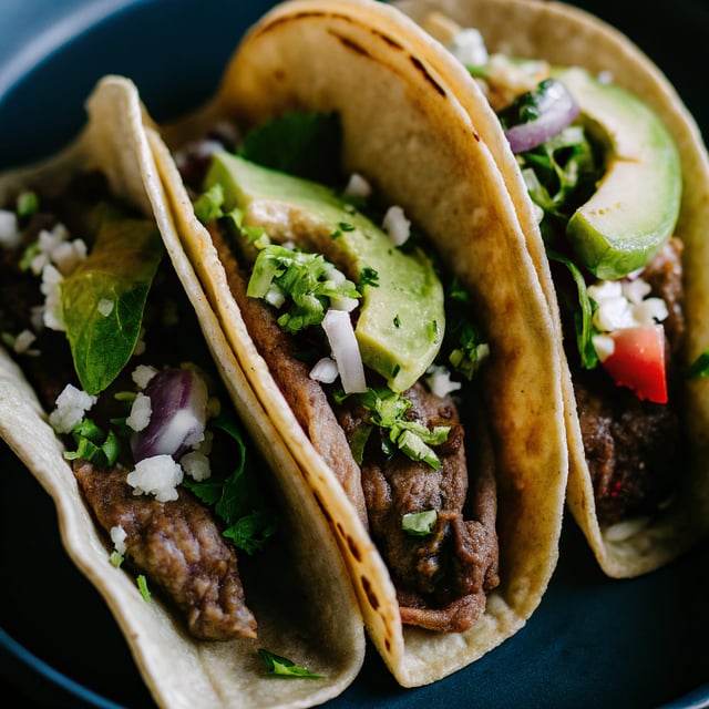 Crockpot Carne Asada Tacos with Cilantro Lime Garlic Sauce