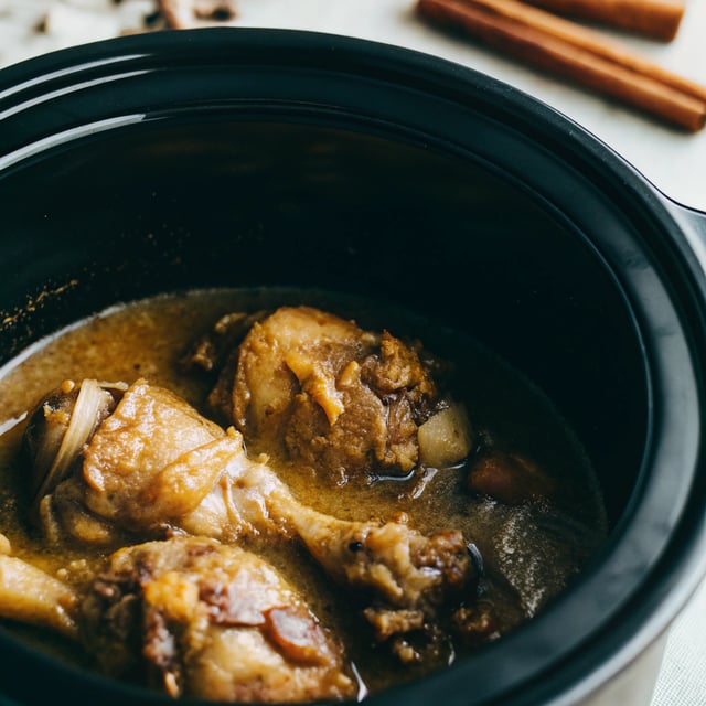 Crockpot Pumpkin Beer Braised Chicken