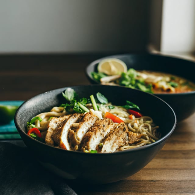 Detox Coconut Lemongrass Chicken Ramen.